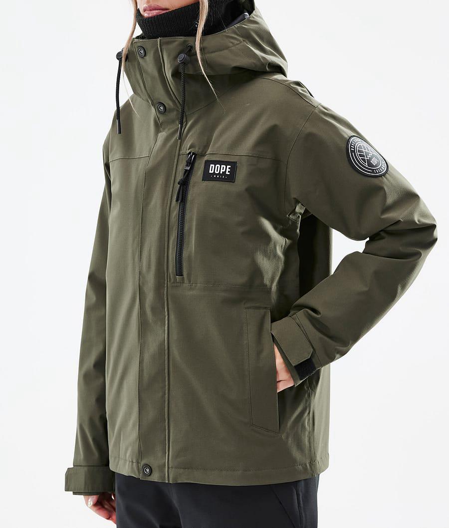 Women's Dope Blizzard W Full Zip Ski Jacket Olive Green  USA |  LYSXI-6541