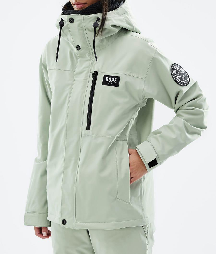 Women's Dope Blizzard W Full Zip Ski Jacket Soft Green  USA |  PQTMR-3750