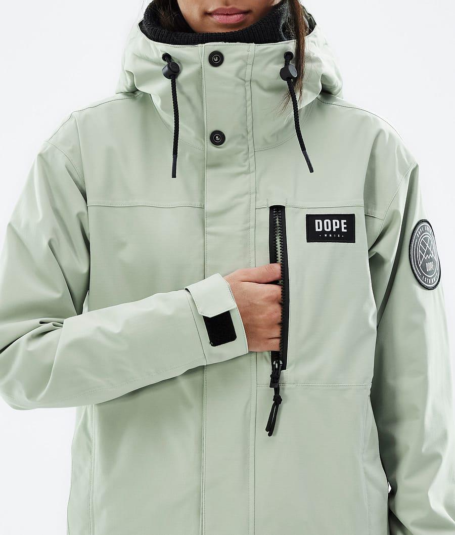 Women's Dope Blizzard W Full Zip Ski Jacket Soft Green  USA |  PQTMR-3750