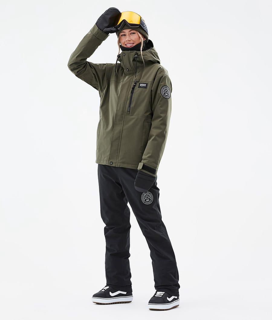 Women's Dope Blizzard W Full Zip Snowboard Jacket Olive Green  USA |  TCLAR-5872