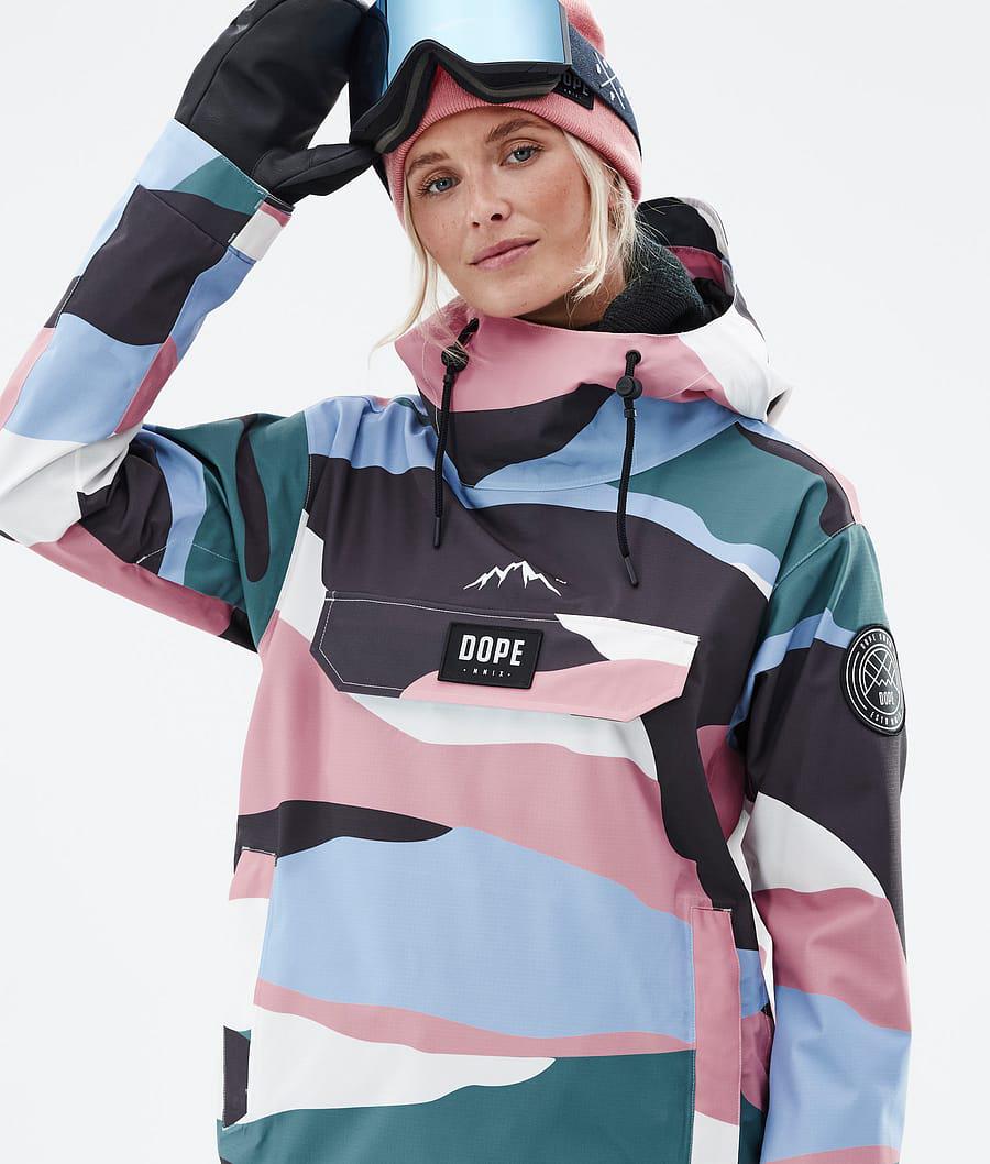 Women's Dope Blizzard W Ski Jacket Shards Light Blue Muted Pink  USA |  AMYSV-2380