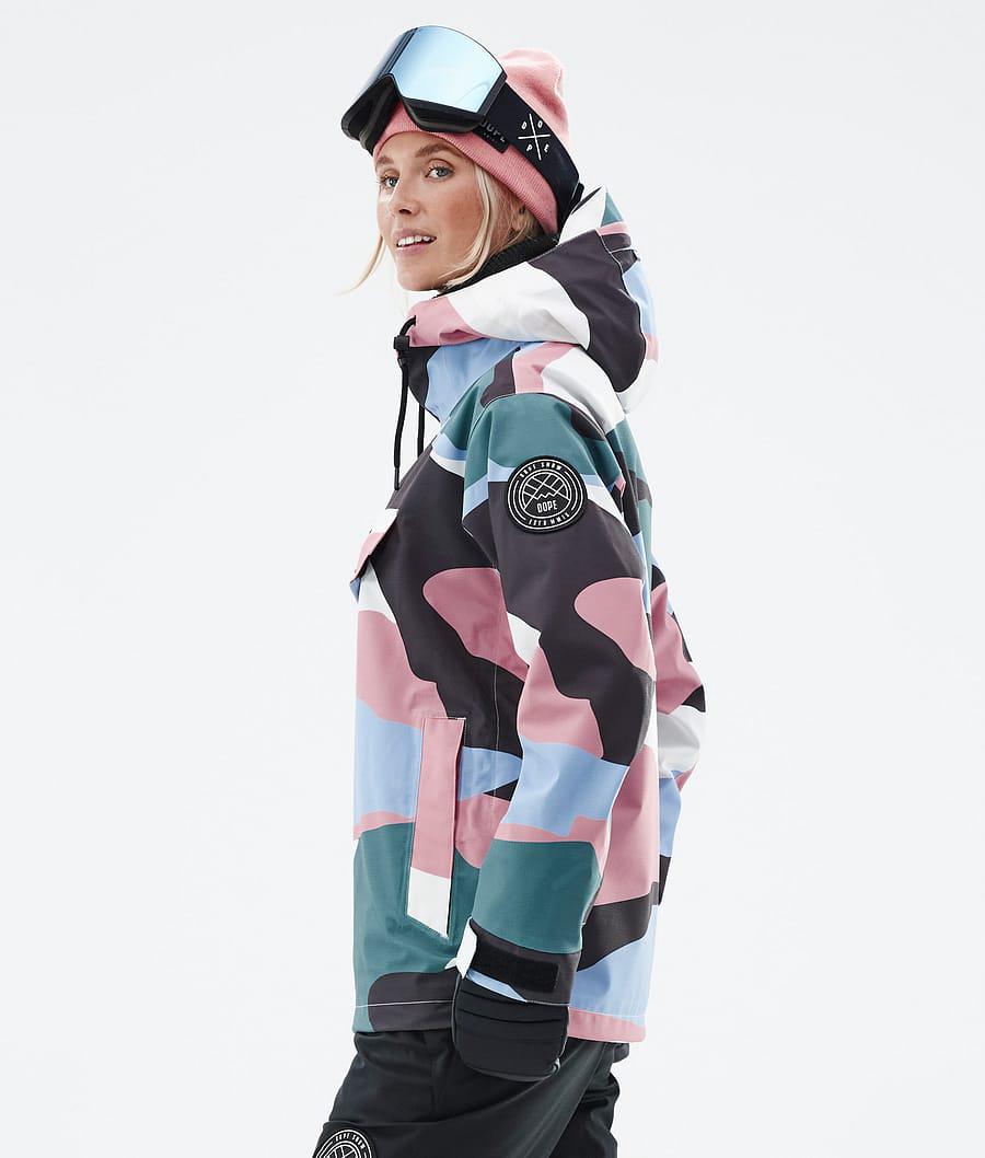 Women's Dope Blizzard W Ski Jacket Shards Light Blue Muted Pink  USA |  AMYSV-2380