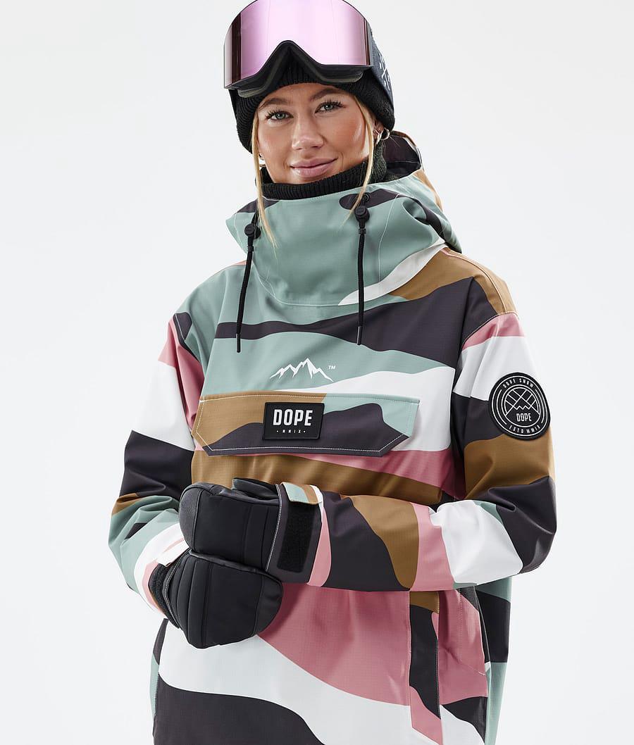 Women's Dope Blizzard W Ski Jacket Shards Gold Muted Pink  USA |  YGWOL-4238