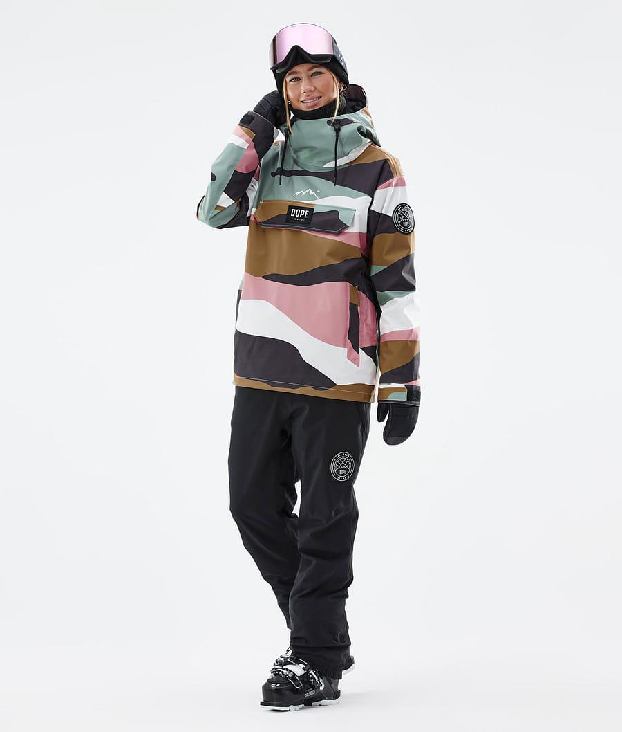 Women's Dope Blizzard W Ski Jacket Shards Gold Muted Pink  USA |  YGWOL-4238