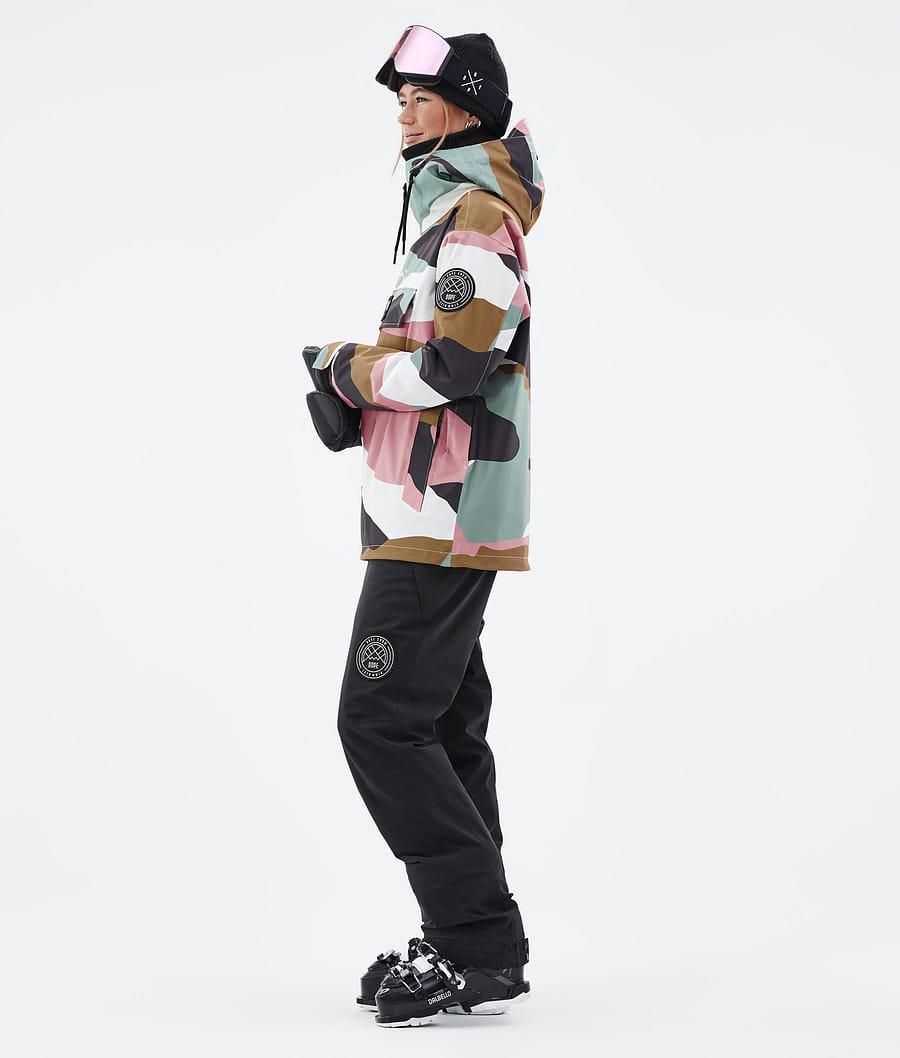 Women's Dope Blizzard W Ski Jacket Shards Gold Muted Pink  USA |  YGWOL-4238