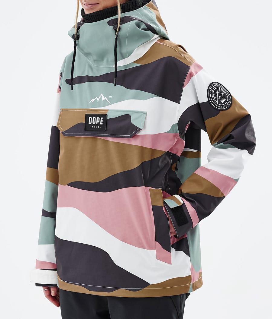 Women's Dope Blizzard W Ski Jacket Shards Gold Muted Pink  USA |  YGWOL-4238