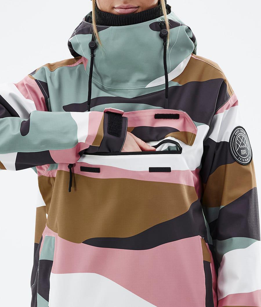 Women's Dope Blizzard W Ski Jacket Shards Gold Muted Pink  USA |  YGWOL-4238