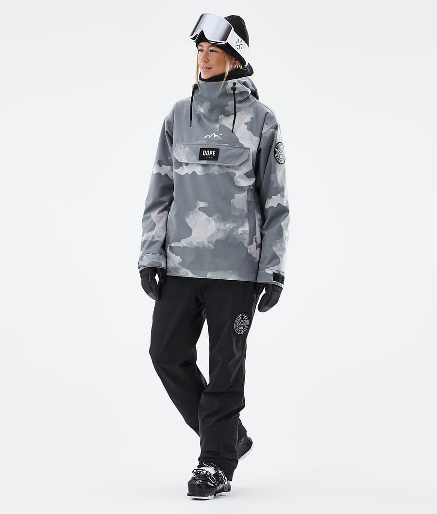 Women's Dope Blizzard W Ski Jacket Stone Camo Grey  USA |  PQWRY-3064