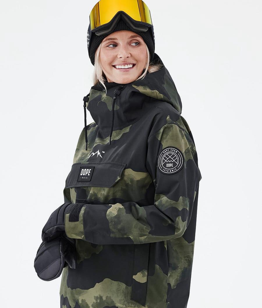 Women's Dope Blizzard W Snowboard Jacket Green Camo  USA |  CGJFY-5928