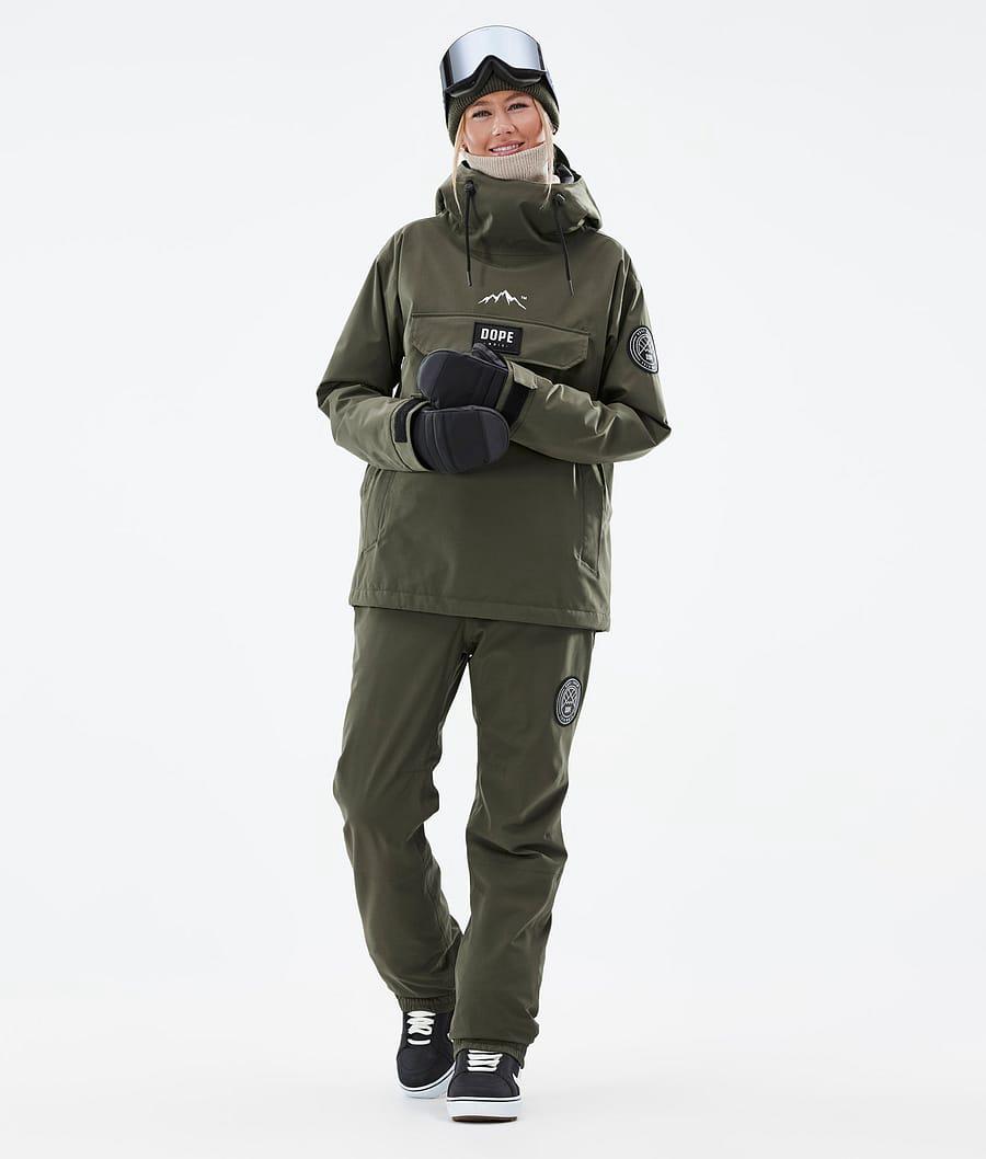 Women's Dope Blizzard W Snowboard Jacket Olive Green  USA |  MTZKC-9361