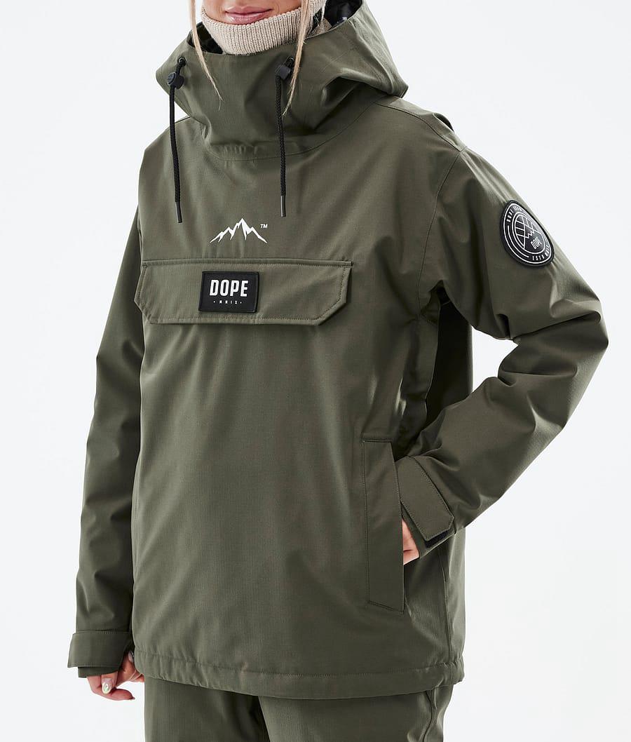 Women's Dope Blizzard W Snowboard Jacket Olive Green  USA |  MTZKC-9361