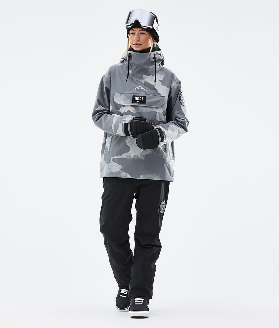 Women's Dope Blizzard W Snowboard Jacket Stone Camo Grey  USA |  VIWPO-8659