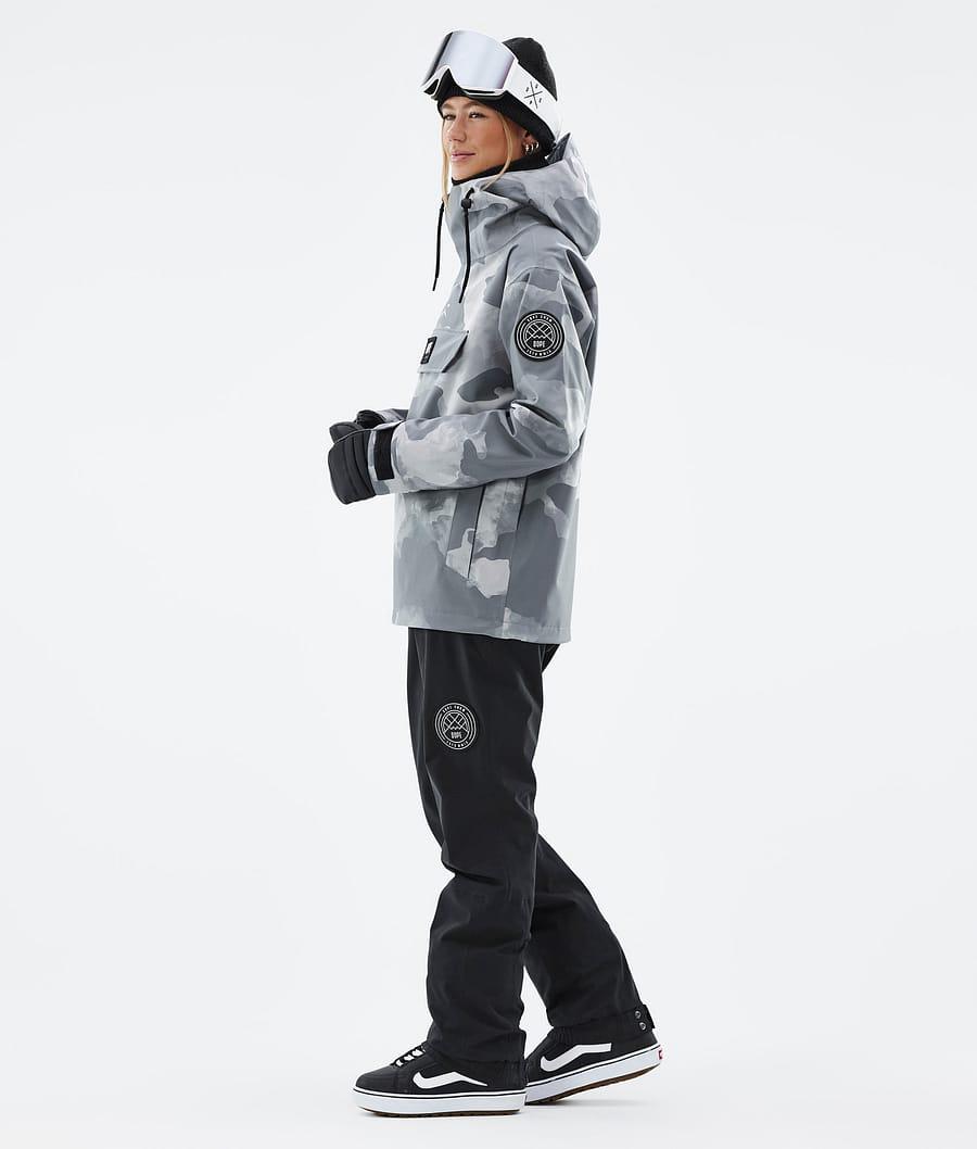 Women's Dope Blizzard W Snowboard Jacket Stone Camo Grey  USA |  VIWPO-8659