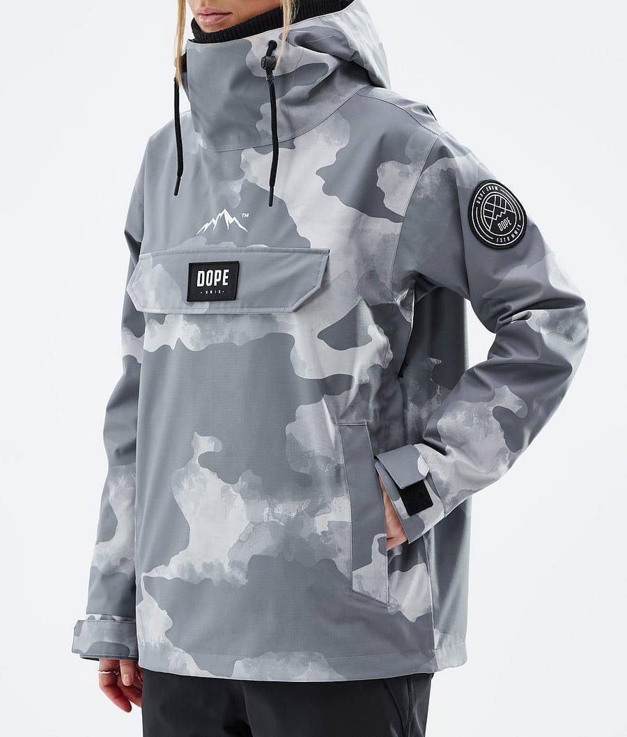 Women's Dope Blizzard W Snowboard Jacket Stone Camo Grey  USA |  VIWPO-8659