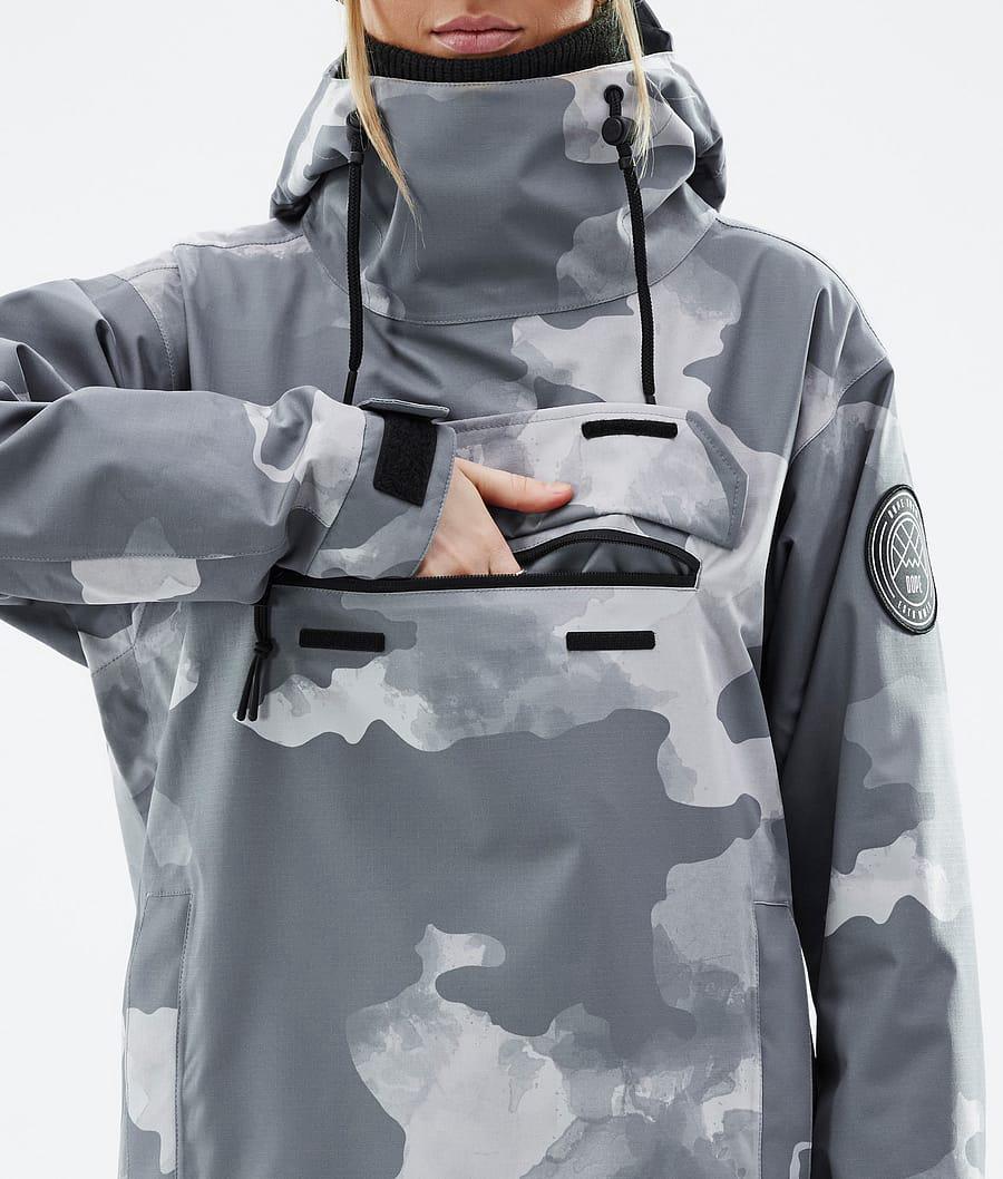 Women's Dope Blizzard W Snowboard Jacket Stone Camo Grey  USA |  VIWPO-8659