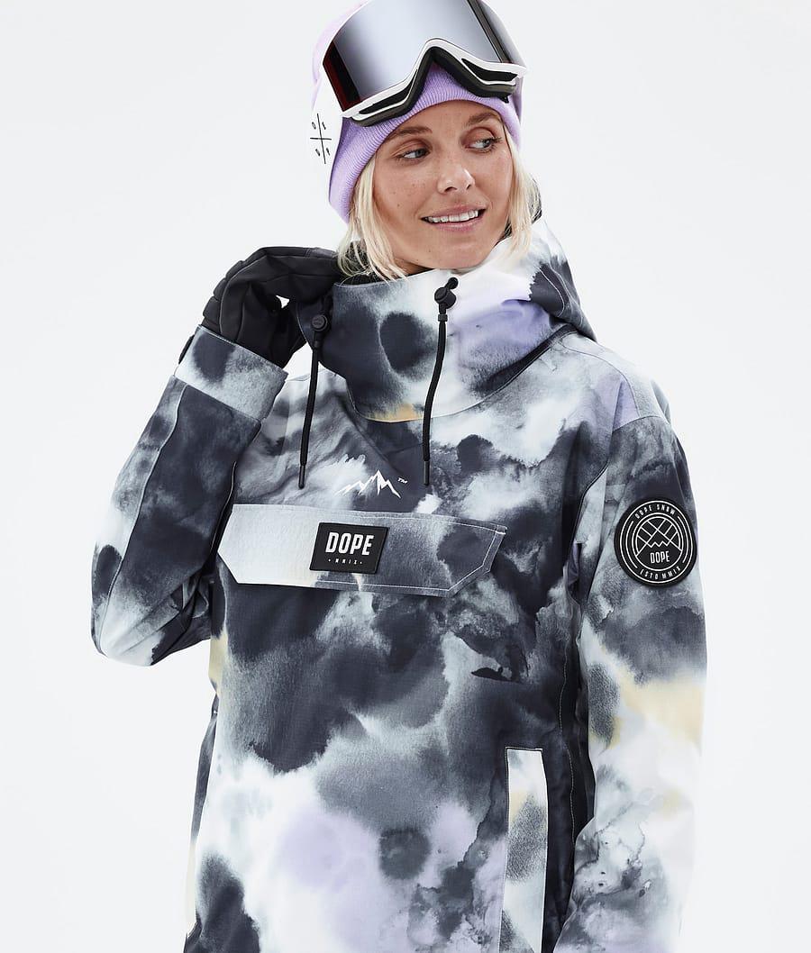 Women's Dope Blizzard W Snowboard Jacket Tiedye Black Purple  USA |  XRVOU-0598