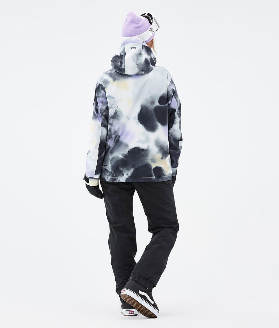 Women's Dope Blizzard W Snowboard Jacket Tiedye Black Purple  USA |  XRVOU-0598