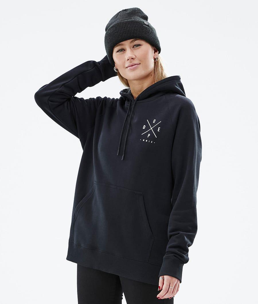 Women's Dope Common W 2X-Up Hoodie Black  USA |  KPRUJ-5473