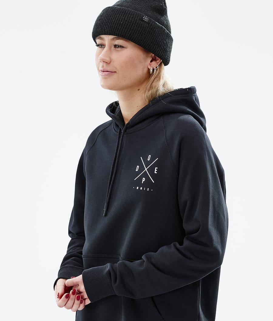 Women's Dope Common W 2X-Up Hoodie Black  USA |  KPRUJ-5473