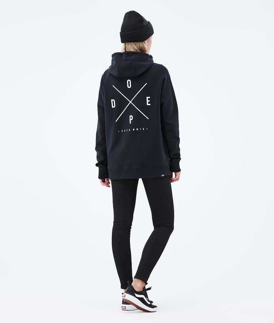 Women's Dope Common W 2X-Up Hoodie Black  USA |  KPRUJ-5473