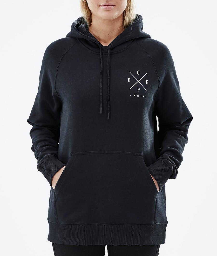 Women's Dope Common W 2X-Up Hoodie Black  USA |  KPRUJ-5473