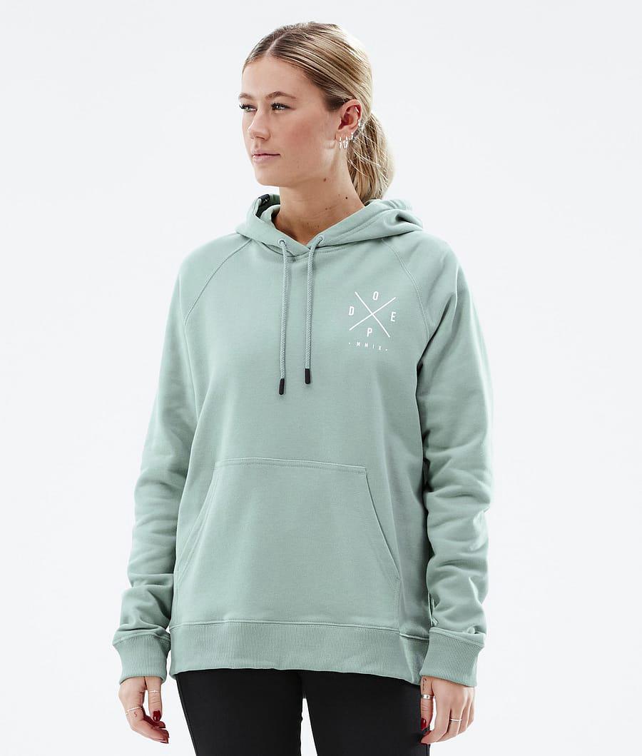 Women's Dope Common W 2X-Up Hoodie Faded Green  USA |  ODTIX-0492