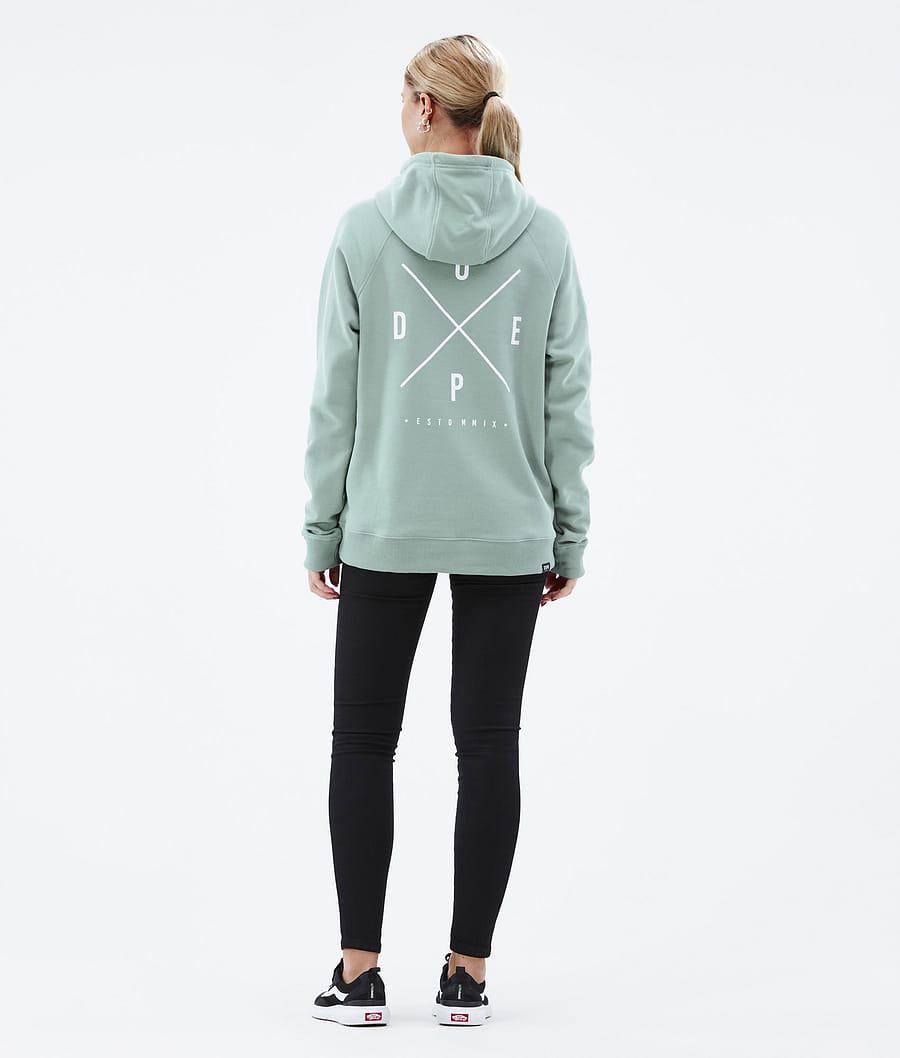 Women's Dope Common W 2X-Up Hoodie Faded Green  USA |  ODTIX-0492