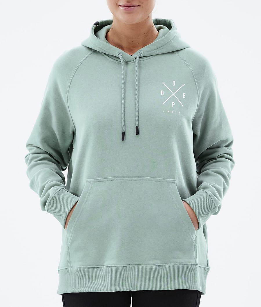 Women's Dope Common W 2X-Up Hoodie Faded Green  USA |  ODTIX-0492