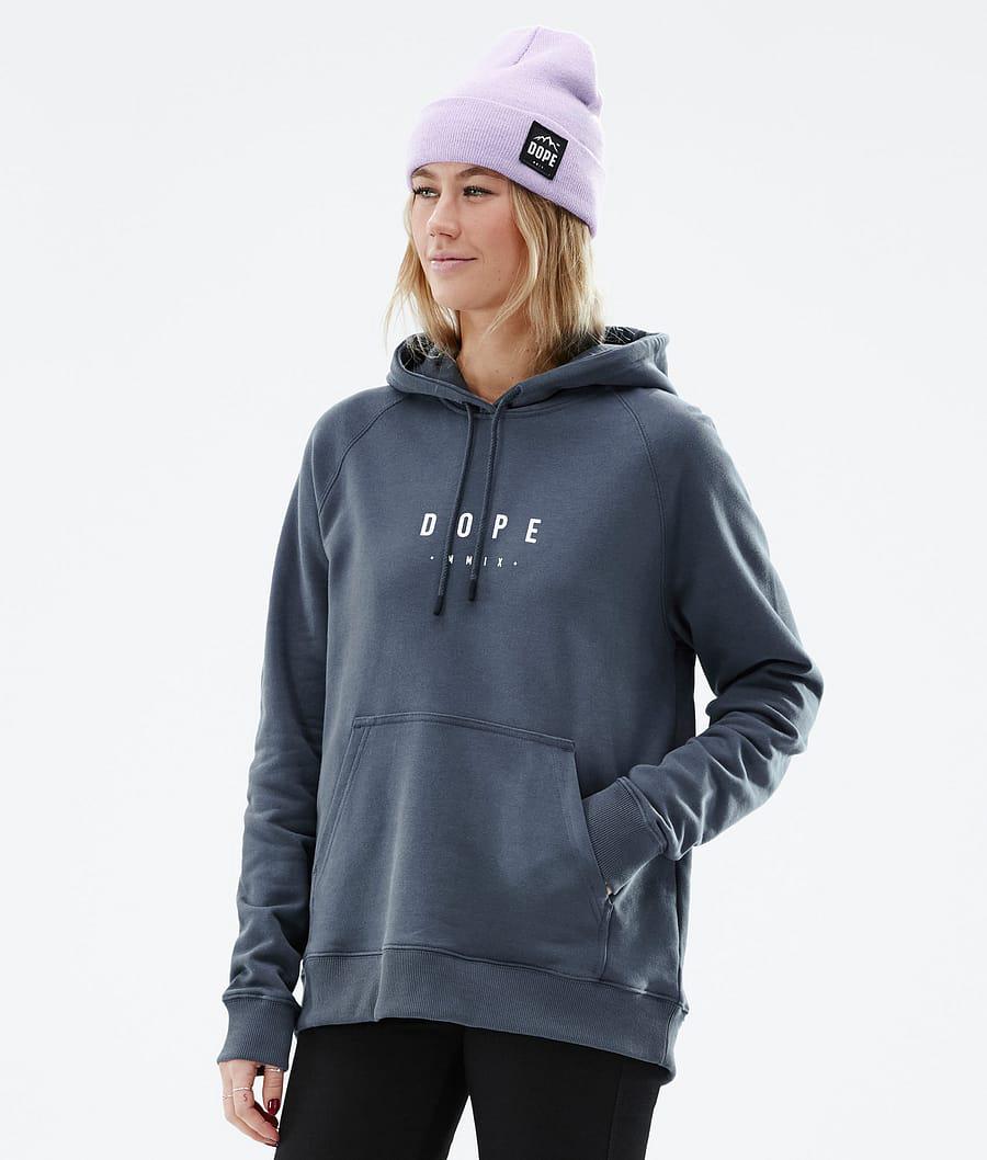 Women's Dope Common W Peak Hoodie Metal Blue  USA |  DYXNU-9418