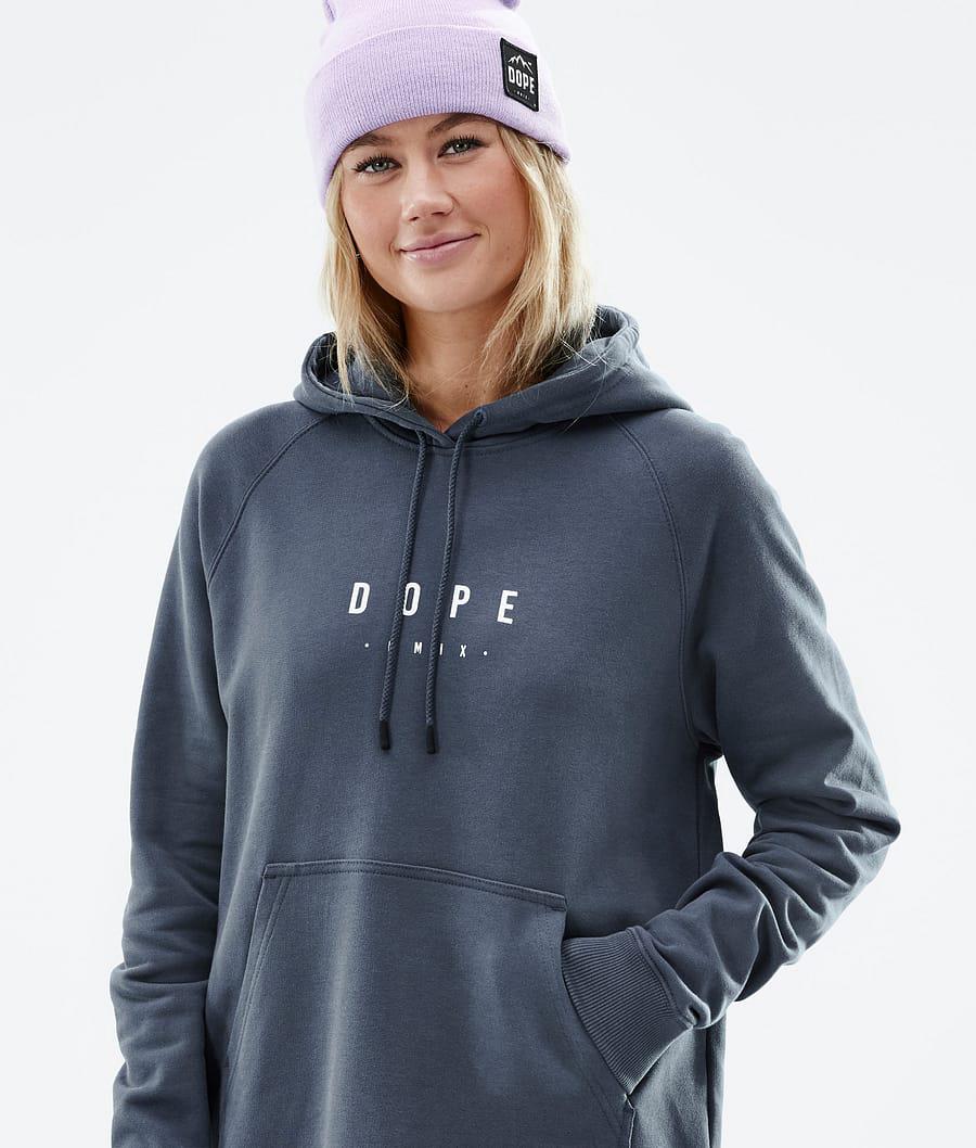 Women's Dope Common W Peak Hoodie Metal Blue  USA |  DYXNU-9418