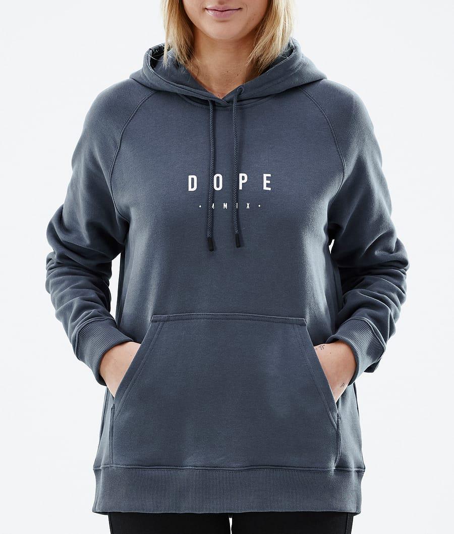 Women's Dope Common W Peak Hoodie Metal Blue  USA |  DYXNU-9418