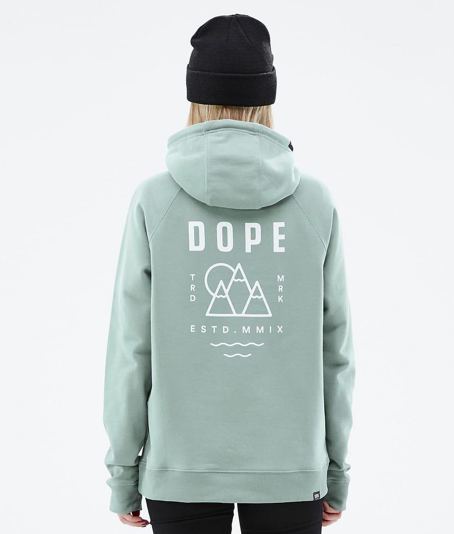 Women\'s Dope Common W Summit Hoodie Faded Green  USA |  SZKAF-1673