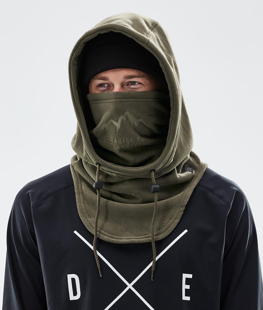 Women's Dope Cozy Hood II Facemask Olive Green  USA |  EHMKY-9428