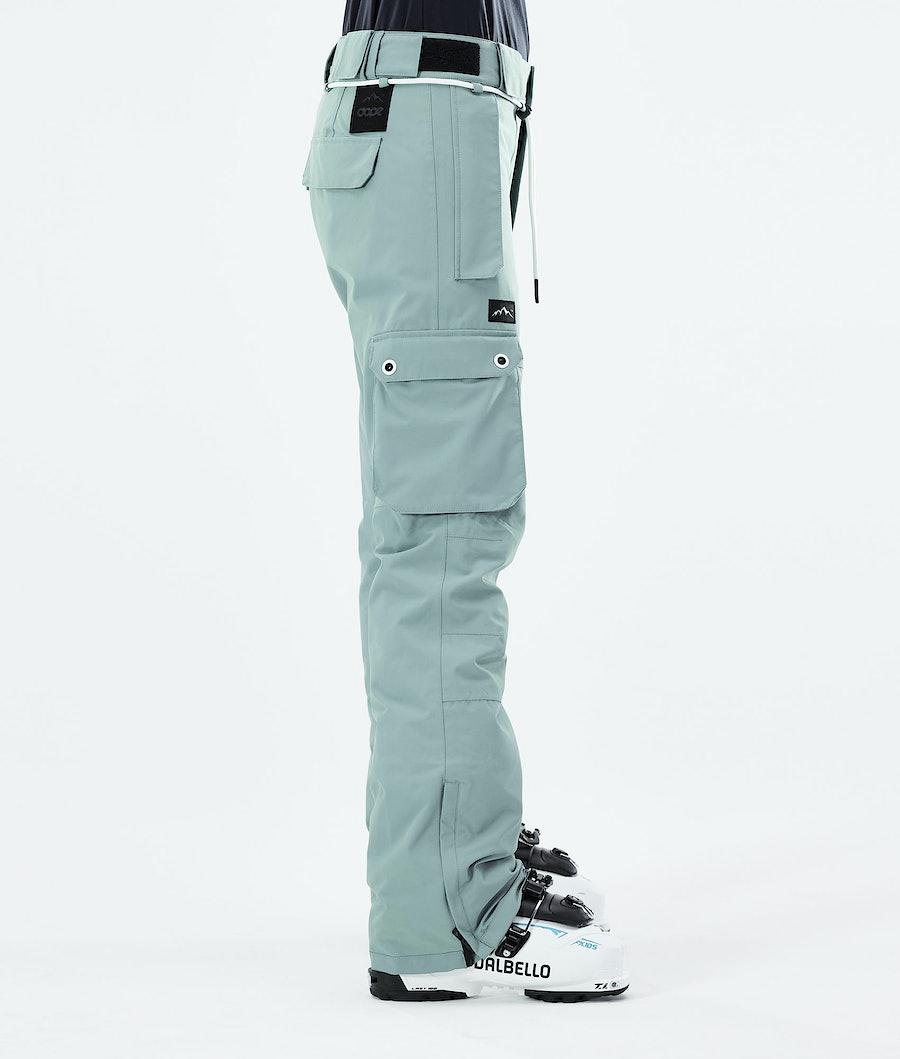 Women's Dope Iconic W 2021 Ski Pants Faded Green  USA |  SKCTX-2639