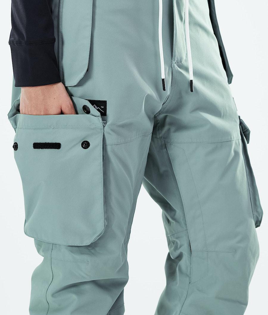 Women's Dope Iconic W 2021 Ski Pants Faded Green  USA |  SKCTX-2639