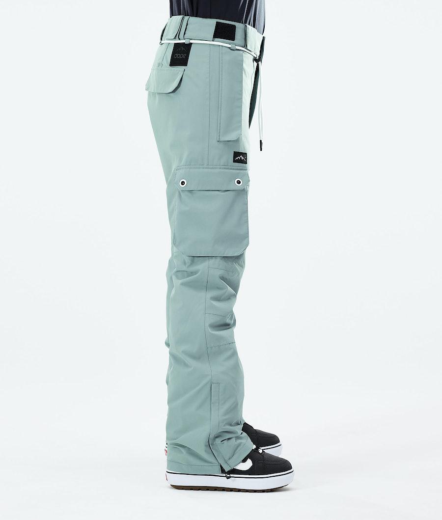 Women's Dope Iconic W 2021 Snowboard Pants Faded Green  USA |  QLSYG-4972