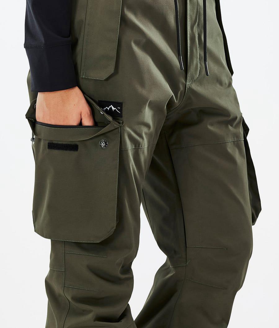 Women's Dope Iconic W Snowboard Pants Olive Green  USA |  JCXTV-2347