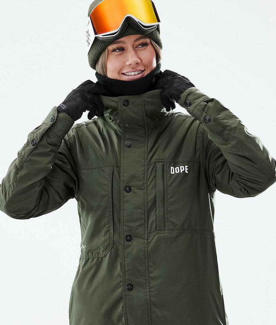 Women's Dope Insulated W Midlayer Jacket Olive Green  USA |  EJQSN-8460