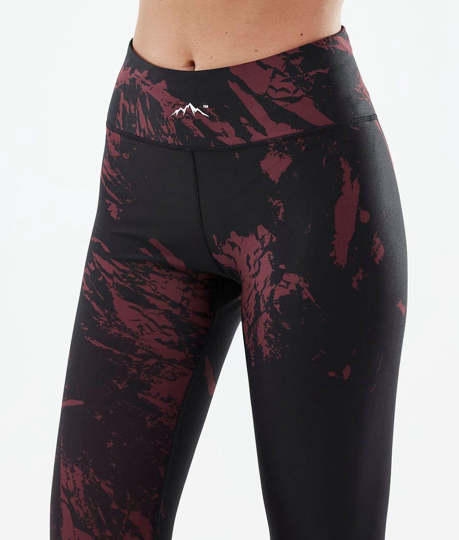 Women's Dope Lofty Leggings Paint Burgundy  USA |  OQWPV-9418