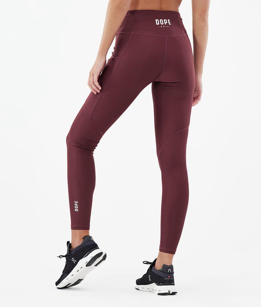 Women's Dope Lofty Tech Leggings Burgundy  USA |  GLIWQ-7250