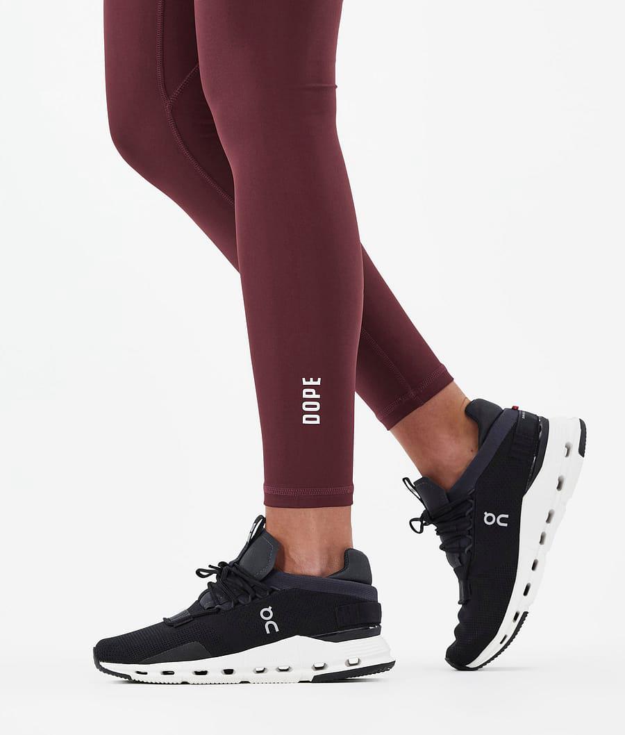 Women's Dope Lofty Tech Leggings Burgundy  USA |  GLIWQ-7250