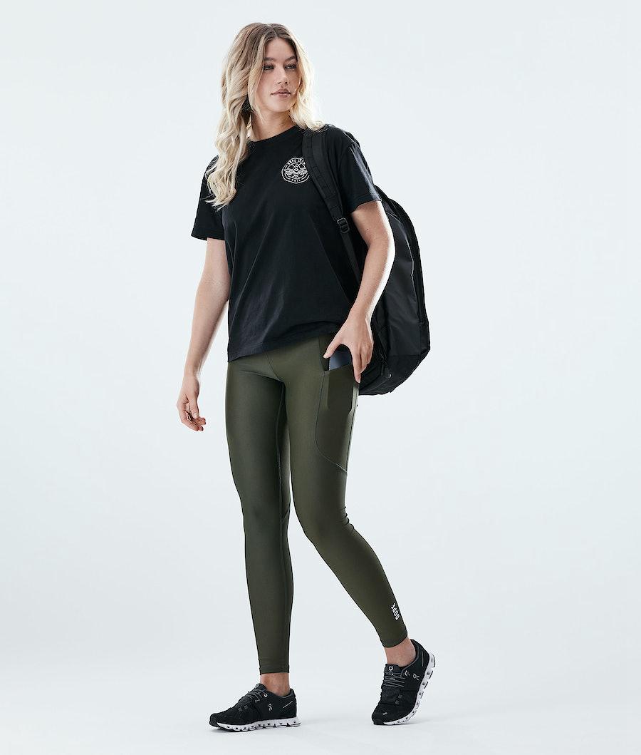 Women's Dope Lofty Tech Leggings Olive Green  USA |  AFWEC-6389