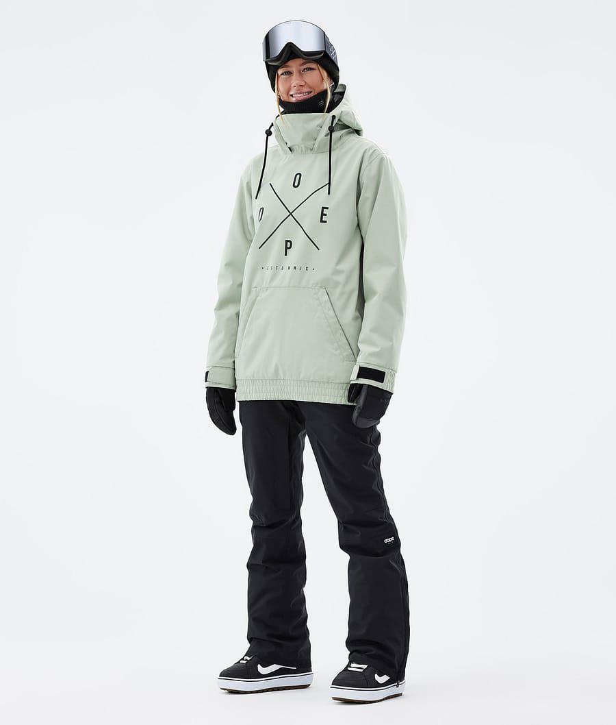 Women's Dope Migoo W 2X-Up Snowboard Jacket Soft Green  USA |  JSXIK-8340