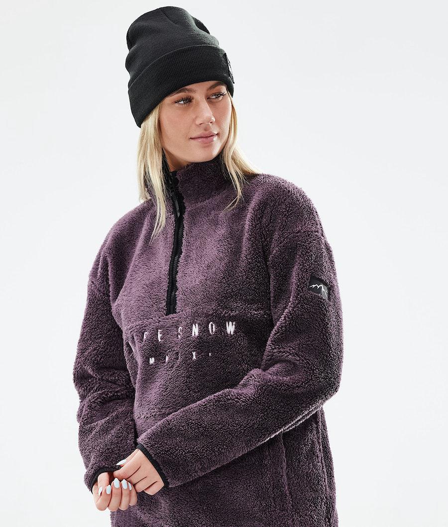 Women's Dope Pile W 2021 Fleece Sweater Faded Grape Purple  USA |  FCVLA-3178