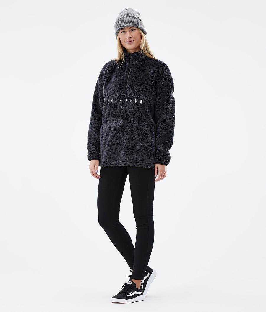 Women's Dope Pile W Fleece Sweater Phantom Black  USA |  IVHOC-7093