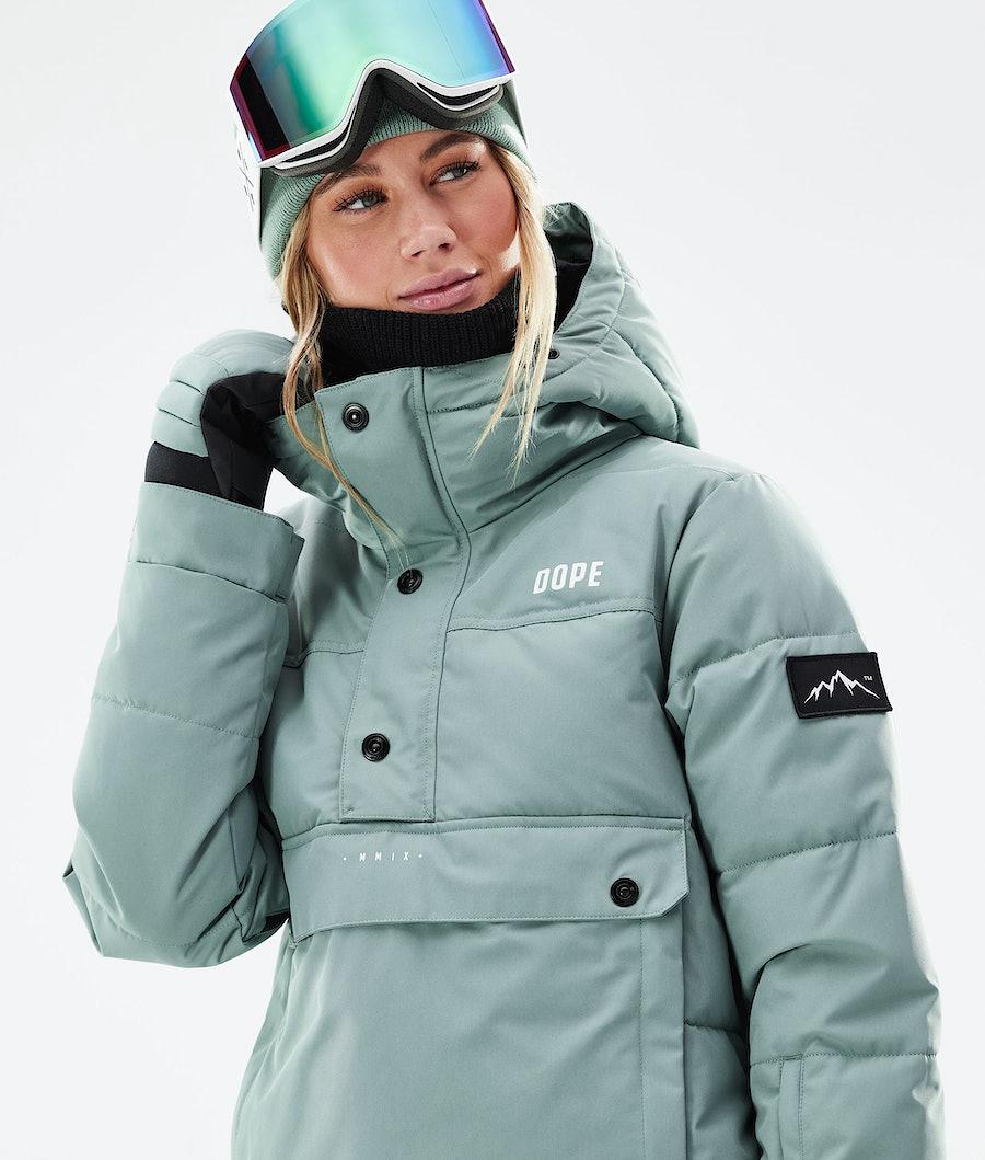 Women's Dope Puffer W 2021 Ski Jacket Faded Green  USA |  QAPNS-2530