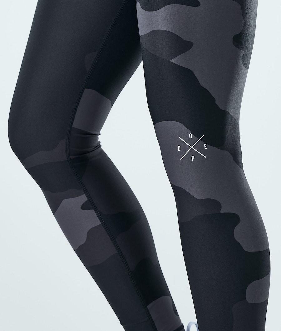 Women's Dope Razor Leggings Black Camo  USA |  HRPOC-1734