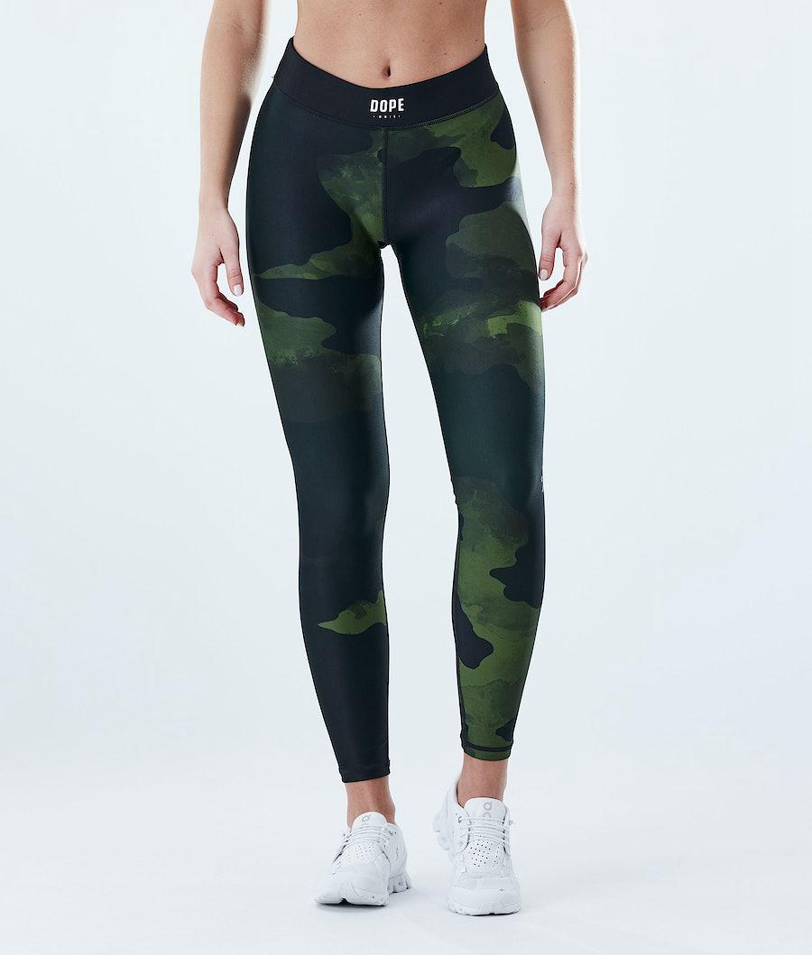 Women's Dope Razor Leggings Green Camo  USA |  LQBFE-4516