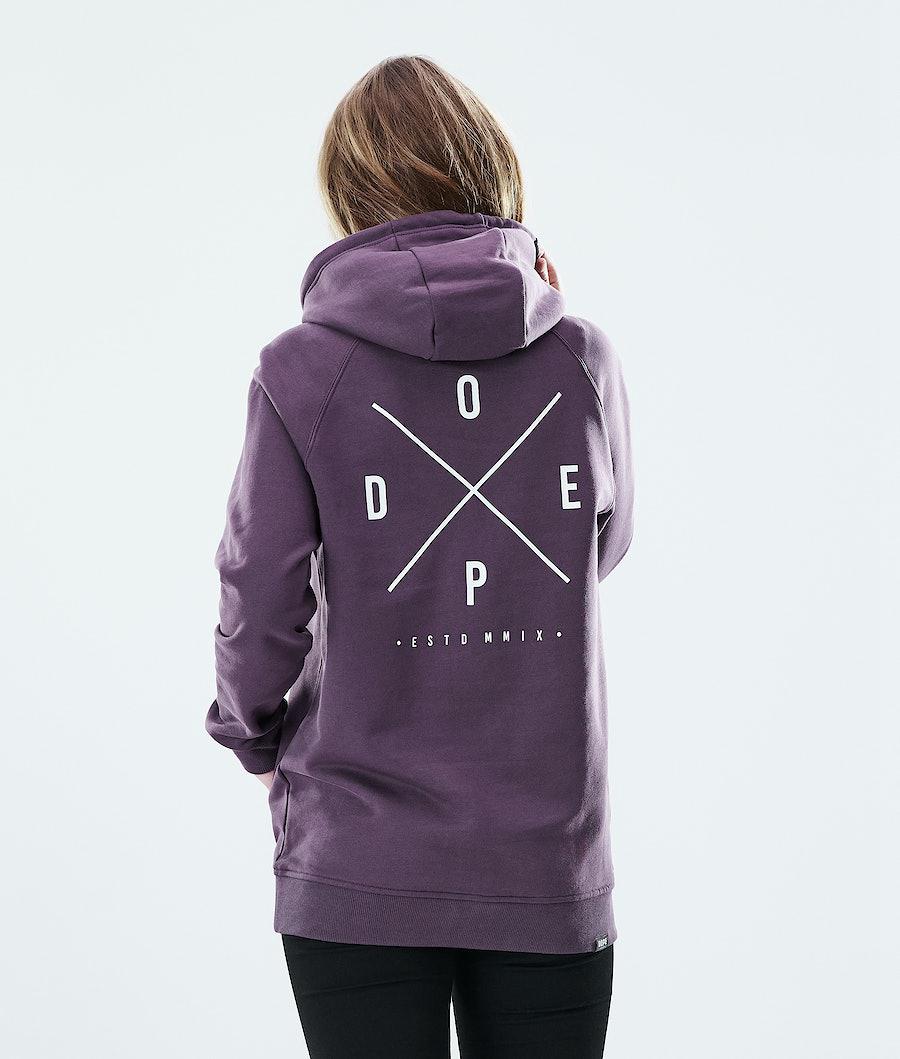 Women's Dope Regular 2X-Up Hoodie Faded Grape Purple  USA |  KWFZY-7529