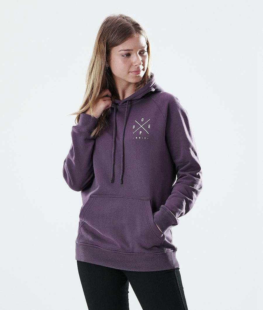 Women\'s Dope Regular 2X-Up Hoodie Faded Grape Purple  USA |  KWFZY-7529